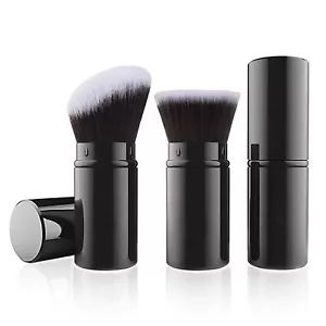 Falliny 2 Pack Retractable Makeup Brush, Travel Kabuki Foundation Brush, Portabl - Picture 1 of 6