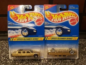 Lot Of 2 - Hot Wheels Speed Gleamer Series Limozeen in Gold Collector #316 ERROR - Picture 1 of 16