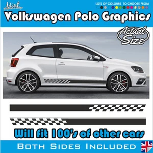 VW Polo Volkswagen Side Stripes Decals Stickers Vinyl Lupo Graphics Golf 007 - Picture 1 of 5