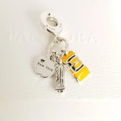 Pandora Symbols of New York City Dangle Charm 797198ENMX USA WITH BOX #126 - Image 1 of 4
