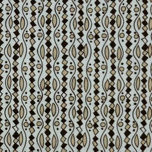 Edredón de algodón a rayas geométricas marrón blanco para hombre JoAnn 1 yarda + 7" pulgadas - Imagen 1 de 4