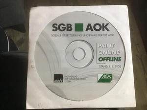 SGB AOK Sozialversicherung CD-ROM Stand 01.01.2002 - Photo 1/1