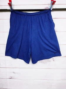 Nike Womens Shorts Size 4XLT Blue Elastic Waist w/Drawstring Pockets - Picture 1 of 7