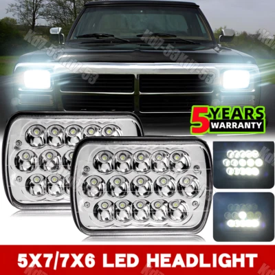 Faros LED negros de haz alto-bajo 2 piezas para Dodge D100 D150 D250 D350 1981-1993 Foto 1 de 4