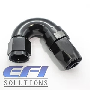 150 Degree Full Flow Taper Series Hose End Fitting  AN8 (Black) 155-08BLK - Picture 1 of 1