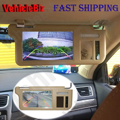 A pair 7" Car LCD Rear View Mirror Screen Monitor DVD/VCD/GPS/TV Sun Visor - Image 1 of 4