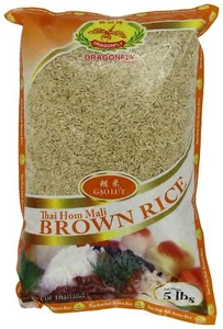Thai Brown Rice 5 lb. Thai Hom Mali Dragonfly Brand - Picture 1 of 2