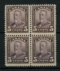 🍁#153 BLK of 4 Five cent Scroll iss,  F MNH, Cat$64 Canada mint - Picture 1 of 1