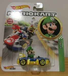 New Hot Wheels 2019 Mariokart Luigi Mach 8 1/64 Diecast Characters Car NOC - Picture 1 of 2