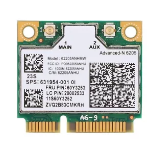 IBM T420i T520 X220I HP 8760p 5330m INTEL 6205 62205ANHMW Wireless Wifi Card 158 - Picture 1 of 1
