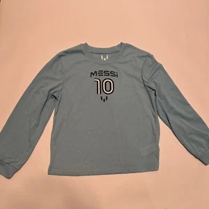 Messi Collection Boys Blue Long Sleeve T-shirt #10 Soccer Futbol Shirt - Picture 1 of 11