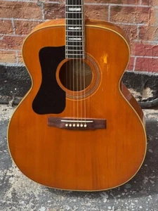 1966 Guild F-50 Bld. L.H. factory Lefty Jumbo totally cool & flamey 1 of a kind. - Picture 1 of 14