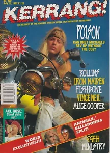 KERRANG! # 402-Jul 1992-Poison-Rollins-Maiden-Ministry-GGFH-V.Neil-Anthrax +More - Picture 1 of 8