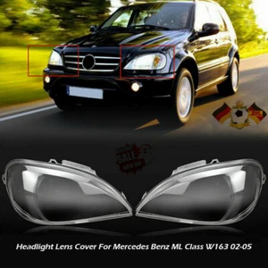 Coppia Vetro Faro Proiettore L+R Trasparente Diffusore per Mercedes Benz ML W163 2002-2005 - Foto 1 di 12