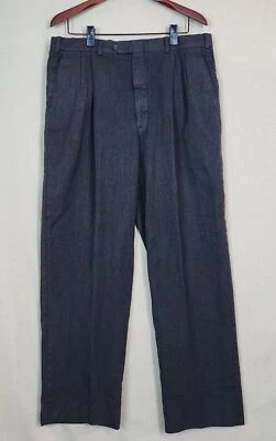 NORDSTROM / JB BRITCHES Hombres Gris LANA VIRGEN Plisado Vestido Pantalones 36 / 29.5 Foto 1 de 4
