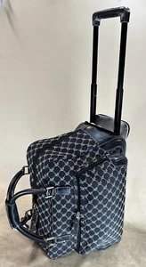 Ralph Lauren RL Series 1000 Monogram Black Luggage 20” Wheeled Carry On Duffle - Picture 1 of 12