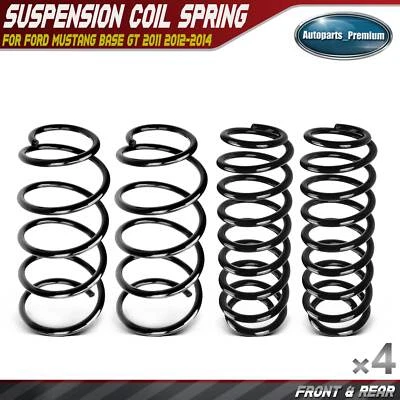 4 件前后线圈弹簧适用于福特 Mustang Base GT 2011 2012-2014 3.7L 5.0L — 第 1/4 张图片