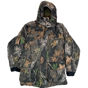 Mossy Oak Realtree Camouflage Hooded Hunting Jacket Men's Size Large L - Bild 1 von 23