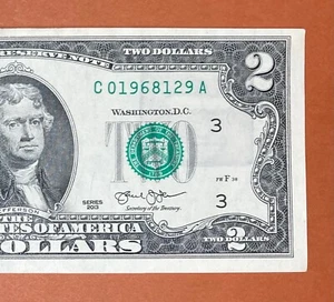 1968 January 29 (С 01968129 A) Birthday Note $2 Two Dollar Bill (_1968/1/29) - Picture 1 of 3