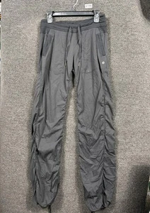 Lululemon Tanzstudio Hose Jogginghose gefüttert Damen Größe 6 grau gestreift Kordelzug  - Bild 1 von 7