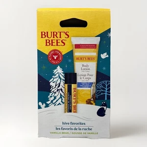 Burts Bees Vanilla Bean Lip Balm Milk Honey Lotion Gift Set 0.15 oz/1 oz READ DE - Picture 1 of 7