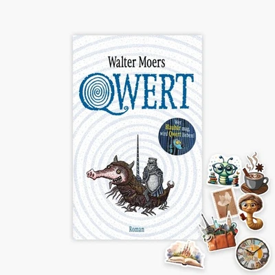 Walter Moers Der neue Roman von Walter Moers: Qwert + 1 exklusives Stickerset - Bild 1 von 4