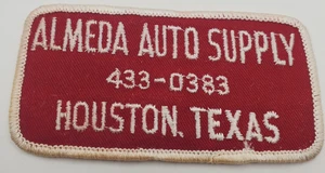 Rare Vintage Almeda Auto Supply Houston, Texas Patch - 4" x 2" - Picture 1 of 2