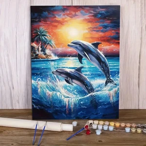 Delfine Malen nach Zahlen Set von Orakel - Bild 1 von 5