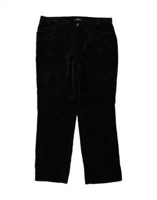 Pantalones informales rectos CHAPS Petite para mujer EE. UU. 12 grandes W34 L28 negros AM02 Foto 1 de 4