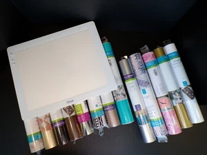 CRICUT BrightPad (Working) and Lot of 13 Unused Cricut Rolls - Picture 1 of 15