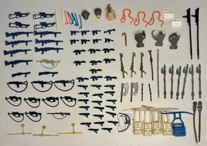 Huge Vintage Star Wars Lot 80 + Weapons Jawa Yoda Rifle Backpack Lightsabers - Picture 1 of 6