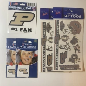 Purdue Boilermakers Spieltag Temporäre Tattoos und Mehrzweck-Aufkleber - Bild 1 von 9