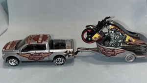 Hot Wheels Scooter Harley Davidson, Matchbox F 150 ,Horse Trailer It’s A Custom - Picture 1 of 14