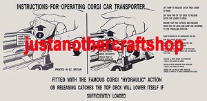 Corgi Toys 1101 1105 Bedford Carrimore Car Transporter Instruction Leaflet - Picture 1 of 1