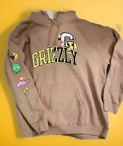 GRIZZLY Griptape Beige Positive Bear Hoody Size XXL NEW WITH TAGS NOS - Picture 1 of 5