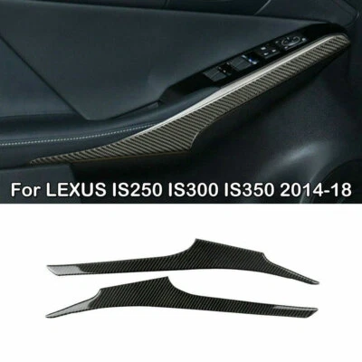 Carbon-Fiber-For-LEXUS-IS250-IS300-IS350 2014-18 Door-Armrest-Sticker-Cover-Trim Foto 1 de 4