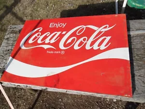 Vintage 50er Jahre schweres Metall Coca-Cola Schild 36" mal 24" - Bild 1 von 9