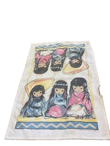 De Grazia Art ""Wee"" drei 24,5 x 17 Handtuch Vintage 1980er? - Bild 1 von 4
