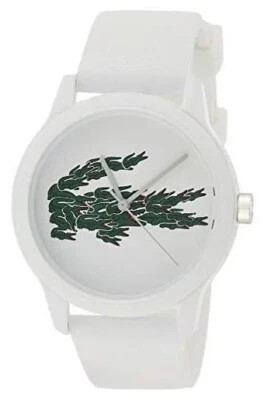 LACOSTE 2001097 L.12.12 GREEN CROC DIAL WHITE SILICONE BAND WOMENS WATCH - Image 1 of 4