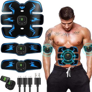 Rechargeable EMS Abdominal Muscle Stimulator ABS Trainer Toner Fitness Belt - Picture 1 of 10