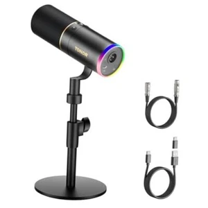 XLR/USB Gaming Mic, Dynamic Microphone for Podcast Recording Streaming with - Picture 1 of 7
