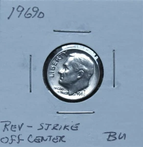 1969D Stempelglanz, Problemfrei 1J155-1 (Note; Rev Strike is off Center) - Bild 1 von 4