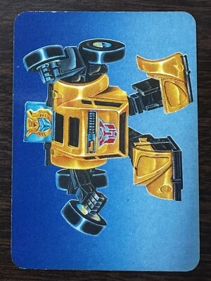 Transformers G1 Hasbro Action Card 1985 28 Bumblebee - Image 1 of 2