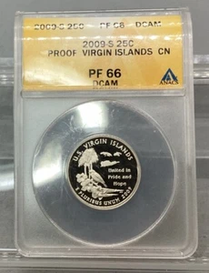 2009 S Virgin Islands Proof Quarter - ANACS - PF 66 DCAM - Picture 1 of 4