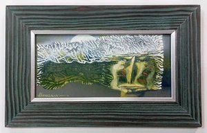 Big Foot / Original Oil On Cardboard by S.Hahonin/25x12cm/Frame 21,5 x 34,5cm - Picture 1 of 3