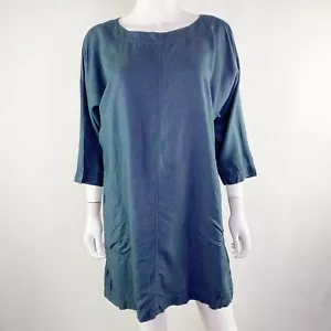 Robe tunique Wilfred Aritzia taille XS bleu chambray manches 3/4 poches décontractée - Photo 1/5