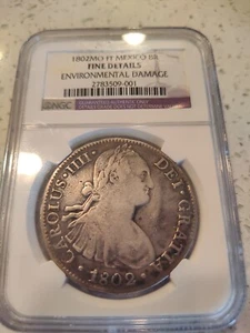 8 Reales M, NGC Fine Details, Environmental Damage - Picture 1 of 5