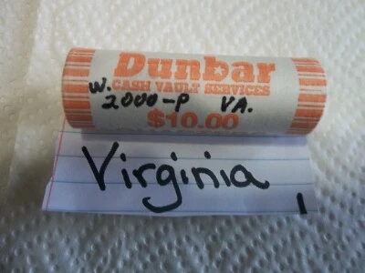 2000 Virginia P State quarter roll mint roll - Image 1 of 3