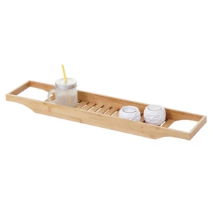 Badewannenauflage HWC-B73, Wannenauflage, Bambus 5x67x15cm - Bild 1 von 6