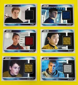 2009 Star Trek Movie Costume Card Set CC1-CC11 Kirk Spock Uhura McCoy Chekov - Picture 1 of 24